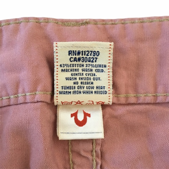 new True Religion ʊ Lizzie Lightweight Denim Mini Skirt ʊ Faded Red ʊ Size 4 27 - Picture 7 of 16